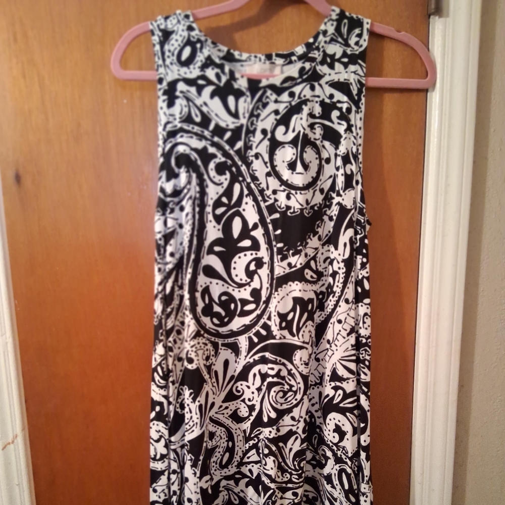 Black and White Paisley Skirt